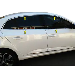 Pilns logu hroma apmaļu komplekts (Sedan, 12 gab., nerūsējošais tērauds) foto 2