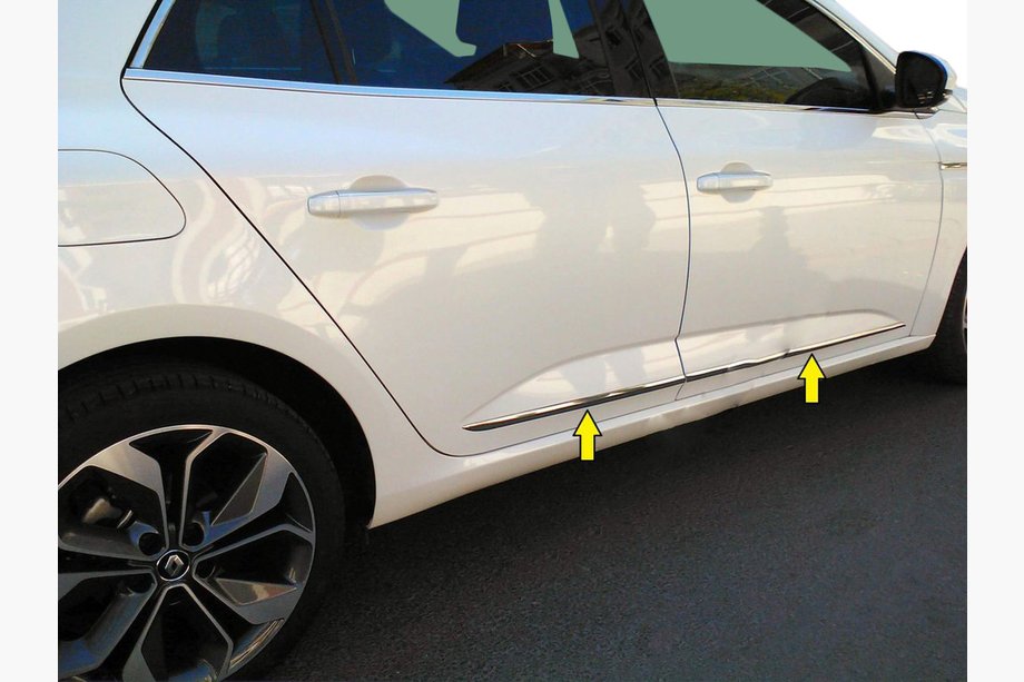 Renault Megane IV 2016–2025 Durvju moldings (Sedan, nerūsējošais tērauds) Image
