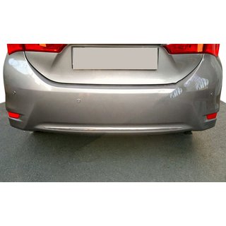 Aizmugurējā bampera apmale (nerūsējošais tērauds) Toyota Corolla 2013–2019 foto 1