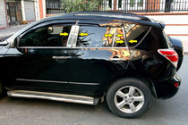 Toyota Rav 4 2006–2013 Durvju statņu moldingi (nerūsējošais tērauds) foto 1
