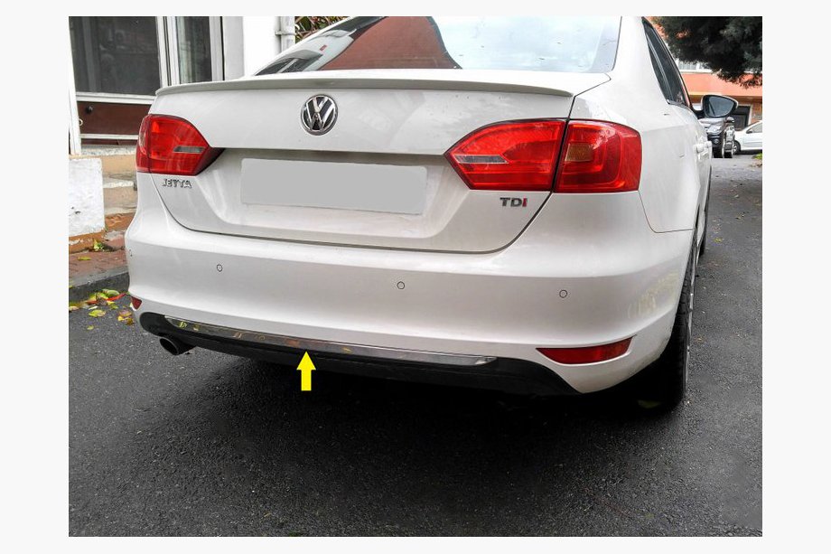 Volkswagen Jetta 2011–2018 Aizmugurējā bufera maliņa 2011-2013 (nerūsējošais tērauds) Image