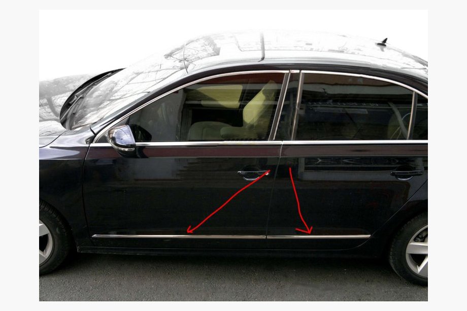 Volkswagen Jetta 2011–2018 Durvju moldings (nerūsējošais tērauds) Image