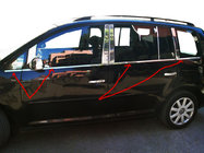 Volkswagen Touran 2010–2015 Ārējās logu apmales (8 gab., nerūsējošais tērauds) foto 1