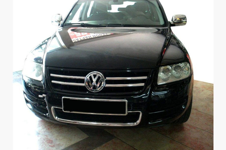 Volkswagen Touareg 2002–2010 Radiatora restes uzlikas (4 gab., nerūsējošais tērauds) 2003-2008 Image