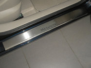 Renault Megane II 2004–2009 Sliekšņu uzlikas Nataniko (4 gab., nerūsējošais tērauds) Premium - 3M līmlente, 0,8 mm foto 1