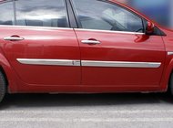 Renault Megane II 2004–2009 Platie durvju moldingi 2004-2006 (4 gab., nerūsējošais tērauds) foto 1