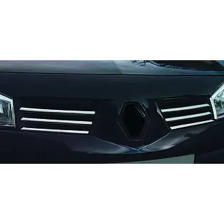 Radiatora režģa uzlikas (modelis 2004-2006, 6 gab., nerūsējošais tērauds) Renault Megane II 2004–2009 foto 4