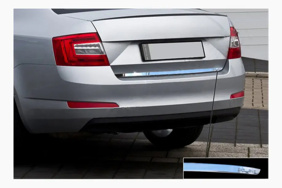 Skoda Octavia III A7 2013–2019 Bagāžnieka malas uzlika (nerūsējošais tērauds) Image