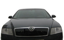 Skoda Octavia II A5 2006–2010 Ziemas pārsegs radiatora restei (augšējais) Glancēta foto 4