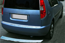 Skoda Roomster 2006–2015 Aizmugurējā bufera uzlika (nerūsējošais tērauds) Spīdīgs foto 2