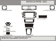 Skoda Superb 2001–2009 Hartman paneļa dekors (2. variants) foto 1