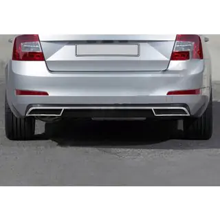 Aizmugurējā difuzora apmale (2013-2017, nerūsējošais tērauds) Skoda Octavia III A7 2013–2019 foto 1