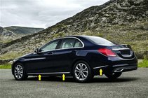 Mercedes C-class W205 2014–2021 Moldinga uzlikas V1 (nerūsējošais tērauds) foto 1