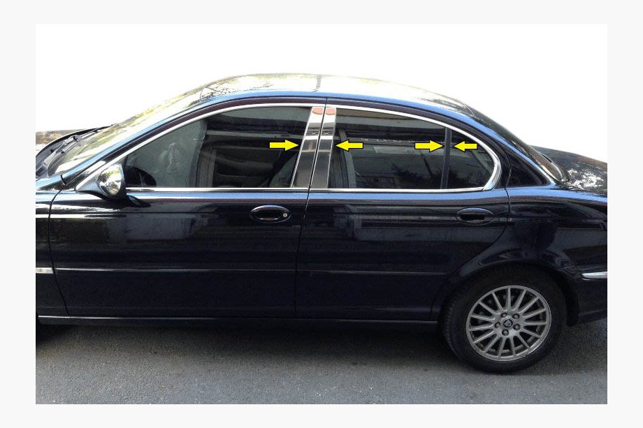 Jaguar X-Type 2001–2009 Statņu uzlikas (nerūsējošais tērauds) Image