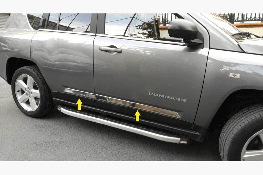 Jeep Compass 2006–2016 Durvju moldings Titiz (nerūsējošais tērauds) Image