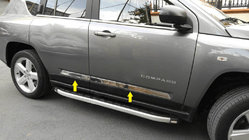 Jeep Compass 2006–2016 Durvju moldings Titiz (nerūsējošais tērauds) foto 1