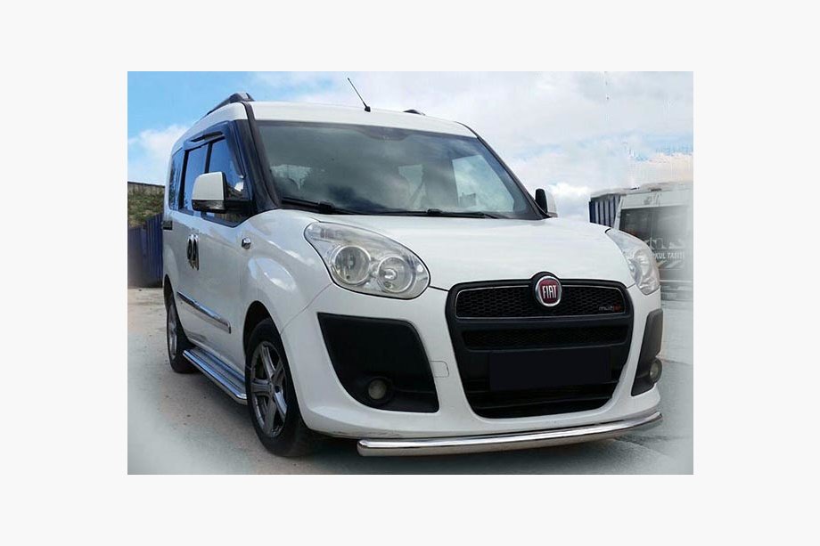 Fiat Doblo II 2010–2022 Priekšējais aizsargstienis ST008 (nerūsējošais tērauds) 2015↗, 60 mm Image
