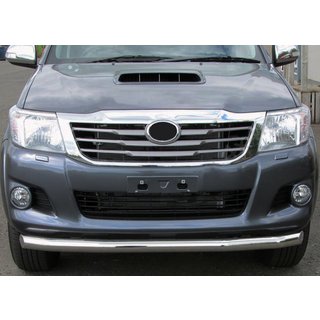 Priekšējais aizsargstienis ST008 (nerūsējošais tērauds) Toyota Hilux 2006–2015 foto 1