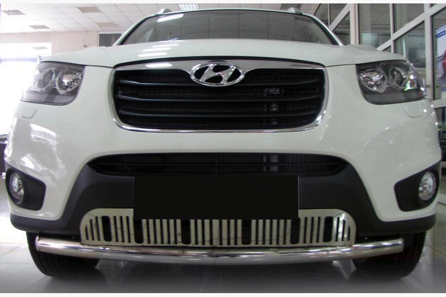 Hyundai Santa Fe 2 2006–2012 Priekšējais aizsargstienis ST008-Special (nerūsējošais tērauds) Image