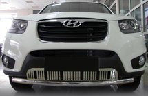 Hyundai Santa Fe 2 2006–2012 Priekšējais aizsargstienis ST008-Special (nerūsējošais tērauds) foto 1