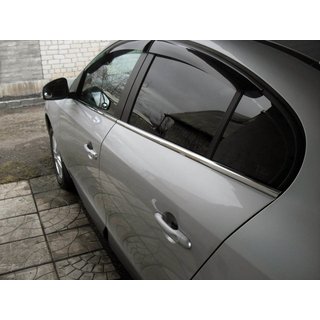 Apakšējās logu līstes (4 gab., nerūsējošais tērauds) Renault Fluence 2009–2016 foto 1