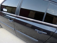 Renault Megane II 2004–2009 Ārējās logu apmales (4 gab., nerūsējošais tērauds) foto 1