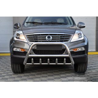 Priekšējais bullbar WT003 (nerūsējošais tērauds) SsangYong Rexton I 2001–2017 foto 1