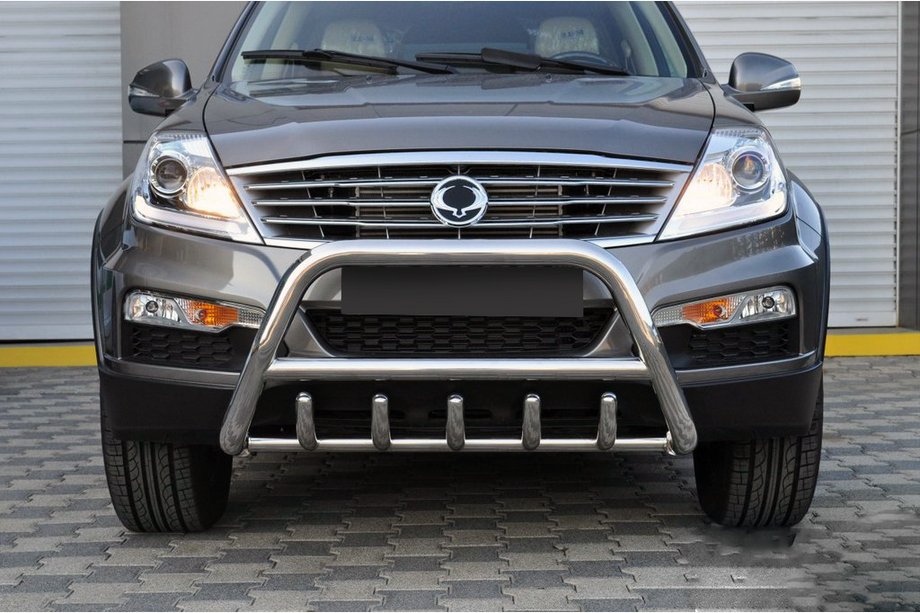 SsangYong Rexton I 2001–2017 Priekšējais bullbar WT003 (nerūsējošais tērauds) Image