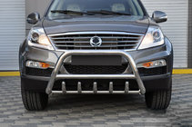 SsangYong Rexton I 2001–2017 Priekšējais bullbar WT003 (nerūsējošais tērauds) foto 1