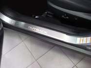 Subaru Outback 2009–2014 Natanika Premium durvju sliekšņu uzlikas (2 gab., nerūsējošais tērauds) foto 1