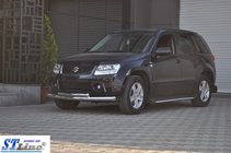 Suzuki Grand Vitara 2005–2017 Priekšējais dubultais aizsargstienis 60/42 mm (nerūsējošais tērauds) foto 4