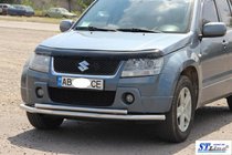 Suzuki Grand Vitara 2005–2017 Priekšējais dubultais aizsargstienis 60/42 mm (nerūsējošais tērauds) foto 2