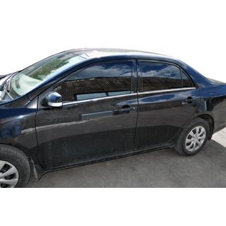 Ārējās logu apmales (4 gab., nerūsējošais tērauds) Toyota Corolla 2007–2013 foto 1