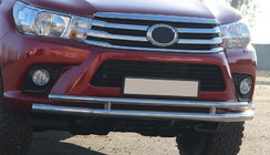 Toyota Hilux 2015– Priekšējais aizsargstienis ST018 (nerūsējošais tērauds) foto 7