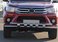 Toyota Hilux 2015– Priekšējais aizsargstienis ST015 (nerūsējošais tērauds) foto 3