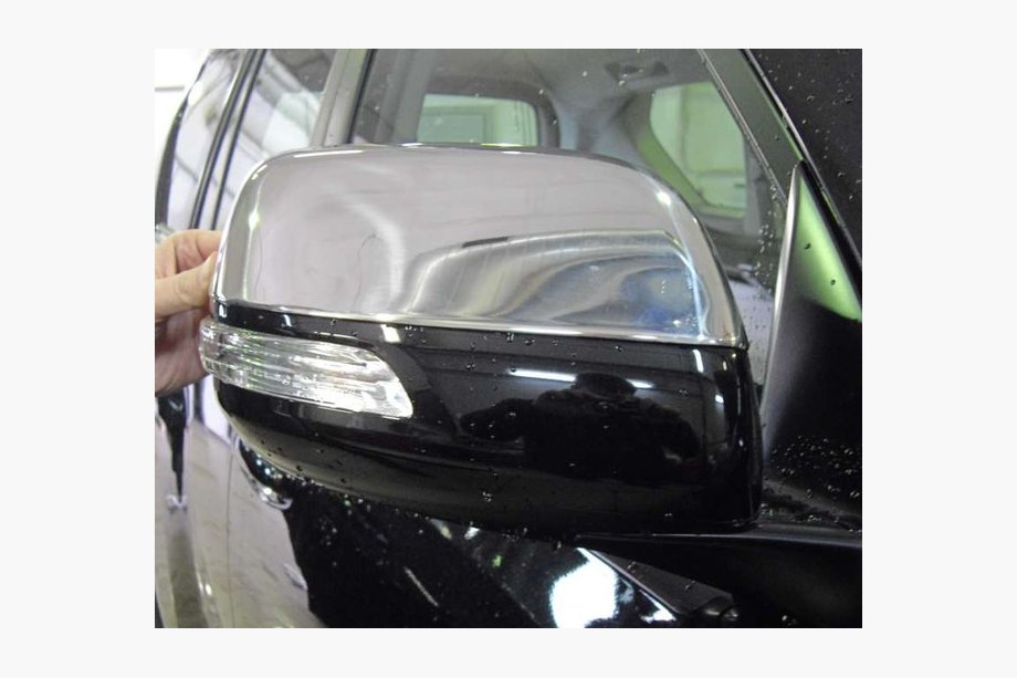 Toyota Land Cruiser Prado 150 2009–2023 Atpakaļskata spoguļu uzlikas (2 gab., nerūsējošais tērauds) OmsaLine – itāļu nerūsējošais tērauds Foto 2
