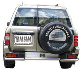 Nissan Patrol Y61 1997–2011 Aizmugurējais aizsargloks AK005-1 (nerūsējošais tērauds) foto 1
