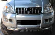 Toyota Land Cruiser Prado 120 2002–2009 Priekšējā aizsargloka ST012 (nerūsējošais tērauds) foto 1