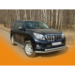 Priekšējais aizsargstienis ST014 (nerūsējošais tērauds) Toyota Land Cruiser Prado 150 2009–2023 foto 3