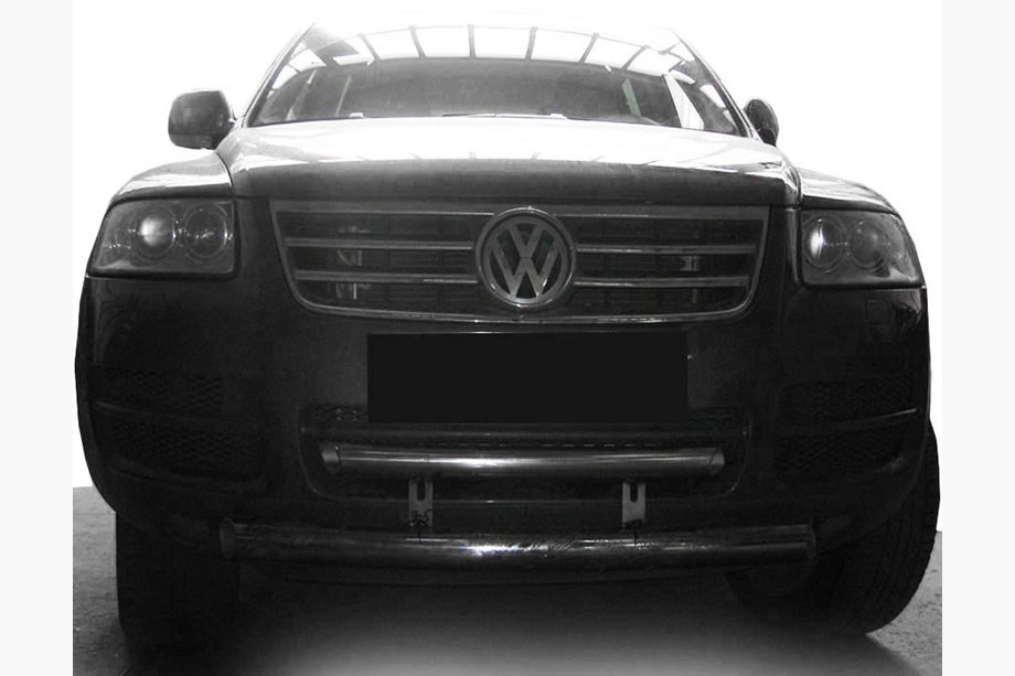Volkswagen Touareg 2002–2010 Priekšējais aizsargstienis (bullbar) ST013 (nerūsējošais tērauds) Image