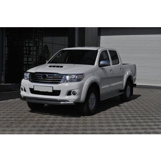 Priekšējais aizsargstienis ST017 (nerūsējošais tērauds) Toyota Hilux 2006–2015 foto 3
