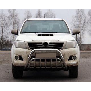 Priekšējais bullbar WT002 (nerūsējošais tērauds) Toyota Hilux 2006–2015 foto 1