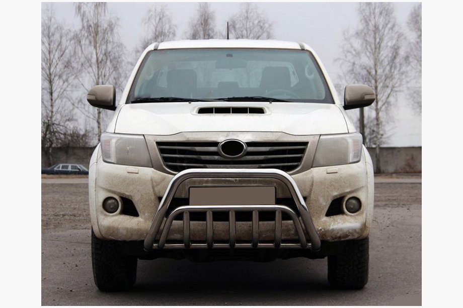 Toyota Hilux 2006–2015 Priekšējais bullbar WT002 (nerūsējošais tērauds) Image