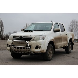 Priekšējais bullbar WT002 (nerūsējošais tērauds) Toyota Hilux 2006–2015 foto 2