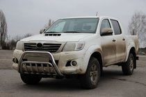 Toyota Hilux 2006–2015 Priekšējais bullbar WT002 (nerūsējošais tērauds) foto 2
