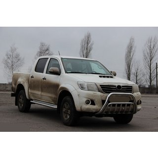 Priekšējais bullbar WT002 (nerūsējošais tērauds) Toyota Hilux 2006–2015 foto 3