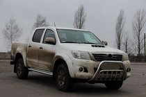 Toyota Hilux 2006–2015 Priekšējais bullbar WT002 (nerūsējošais tērauds) foto 3