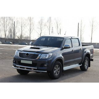 Priekšējais aizsargstienis ST014 (nerūsējošais tērauds) Toyota Hilux 2006–2015 foto 2