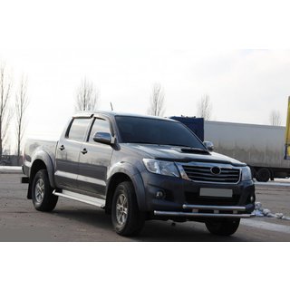 Priekšējais aizsargstienis ST014 (nerūsējošais tērauds) Toyota Hilux 2006–2015 foto 4