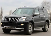 Toyota Land Cruiser Prado 120 2002–2009 Priekšējā aizsargstanga ST015 (nerūsējošais tērauds) foto 1